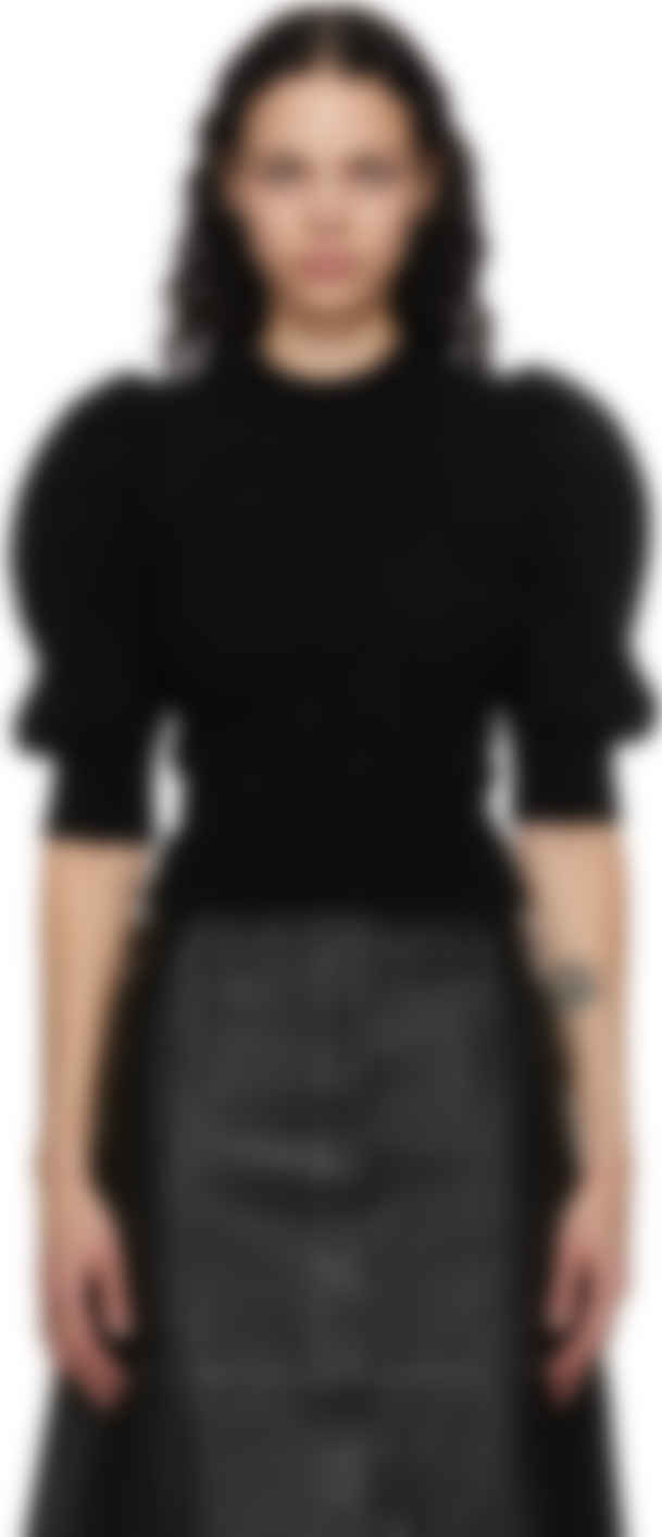mohair short sleeve sweater