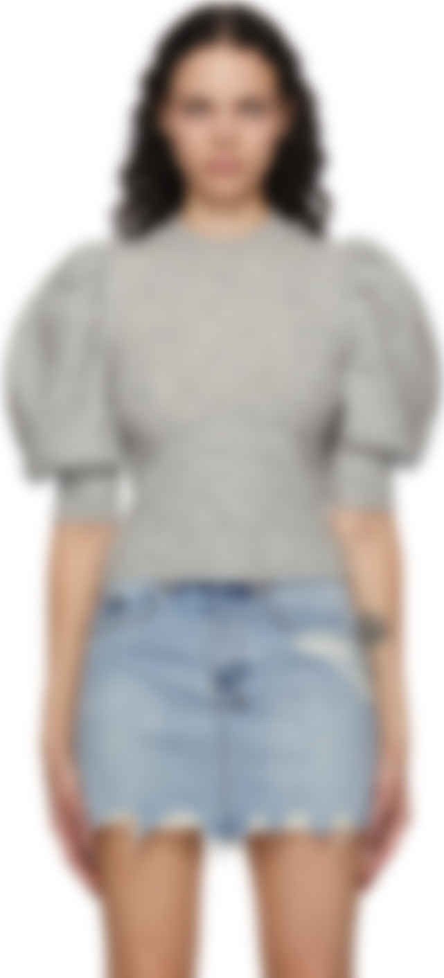 mohair short sleeve sweater
