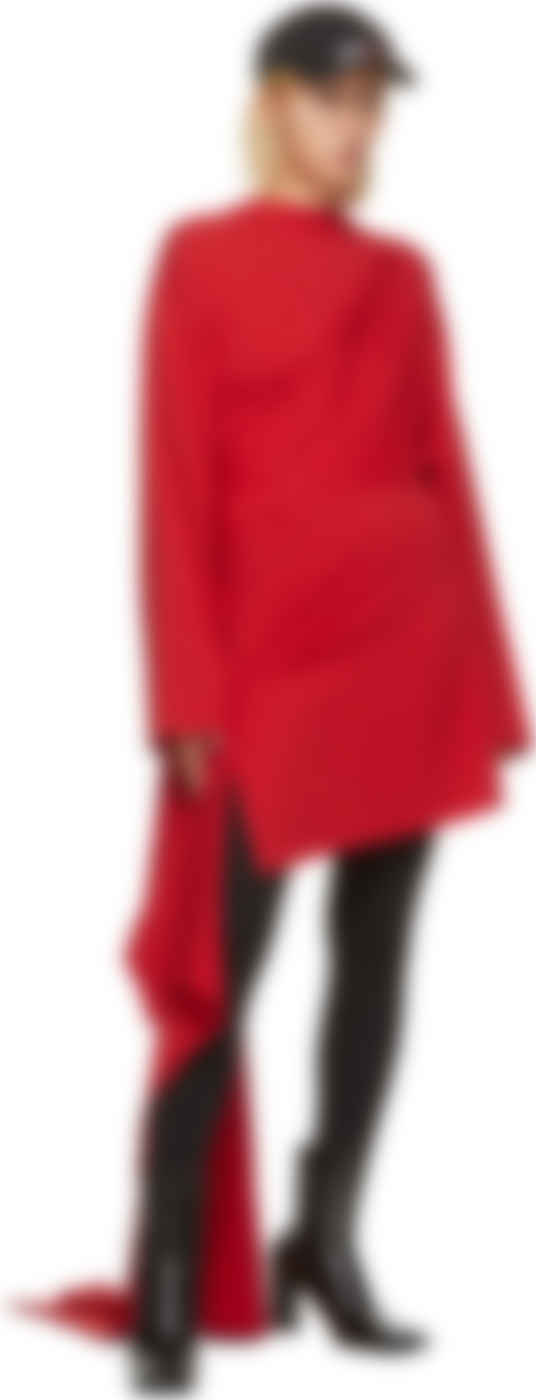 balenciaga red dress