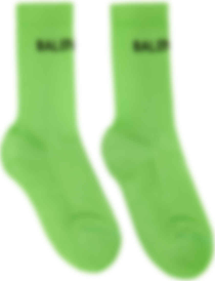 Balenciaga グリーン ロゴ テニス ソックス Ssense 日本