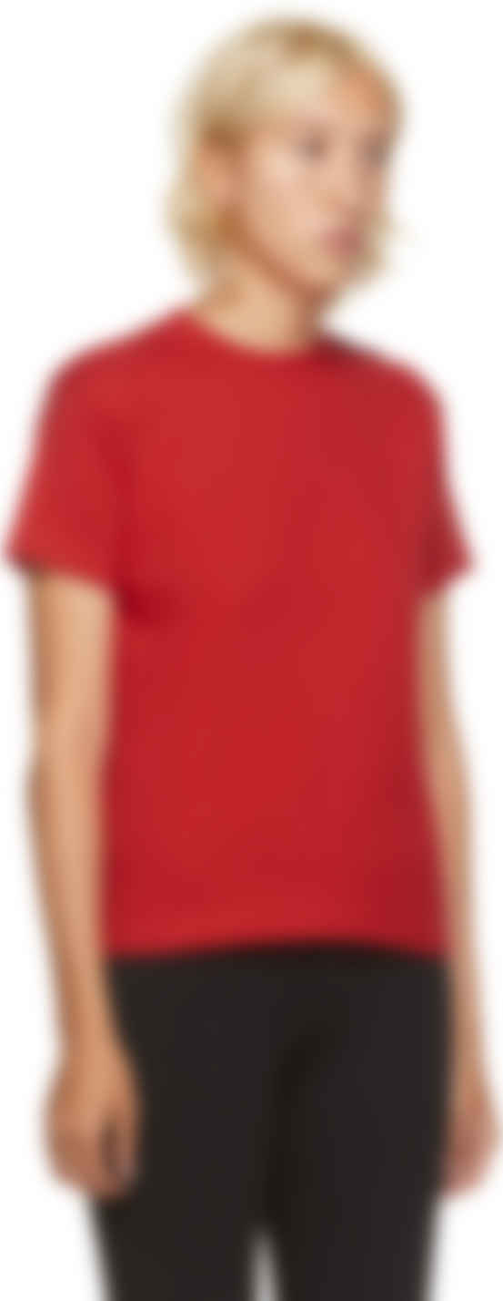red balenciaga shirt