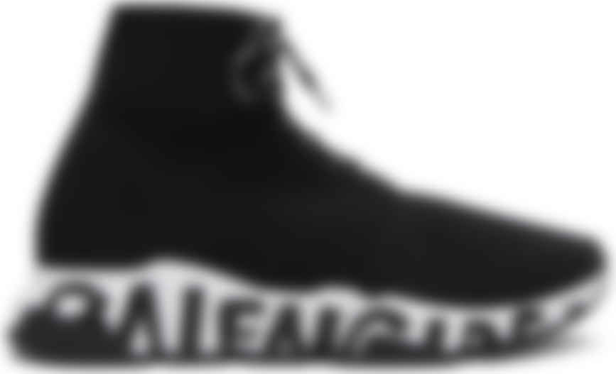 balenciaga black and white speed sneakers