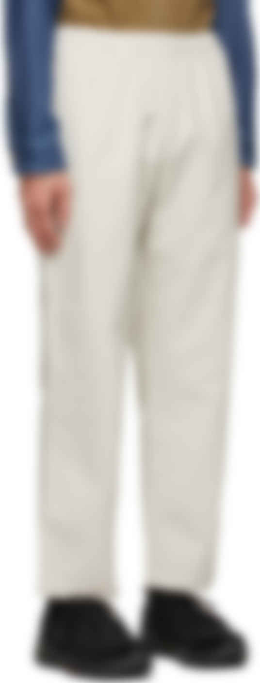 white beach trousers