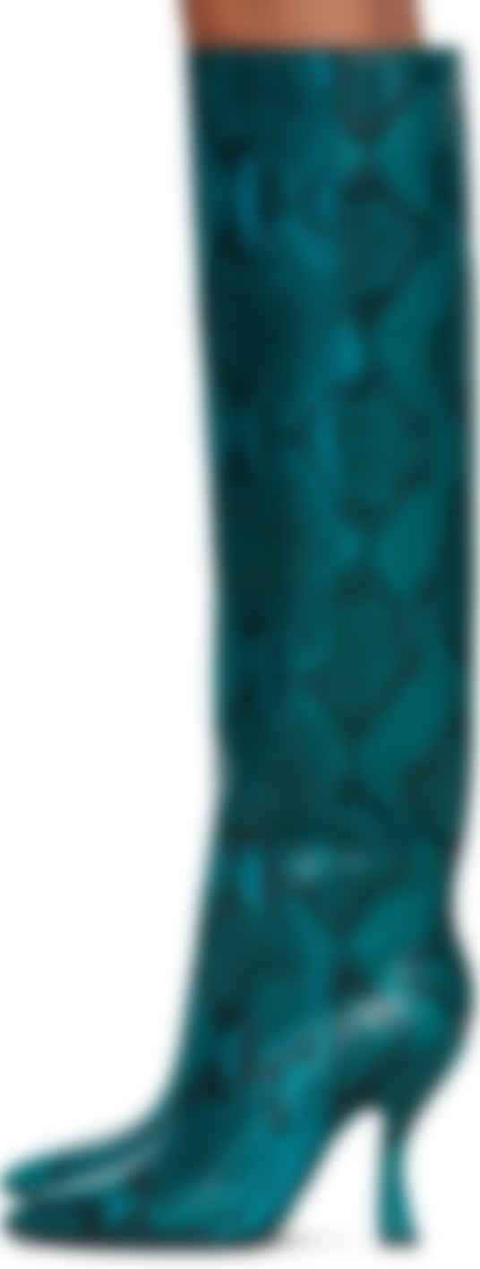 blue snake boots