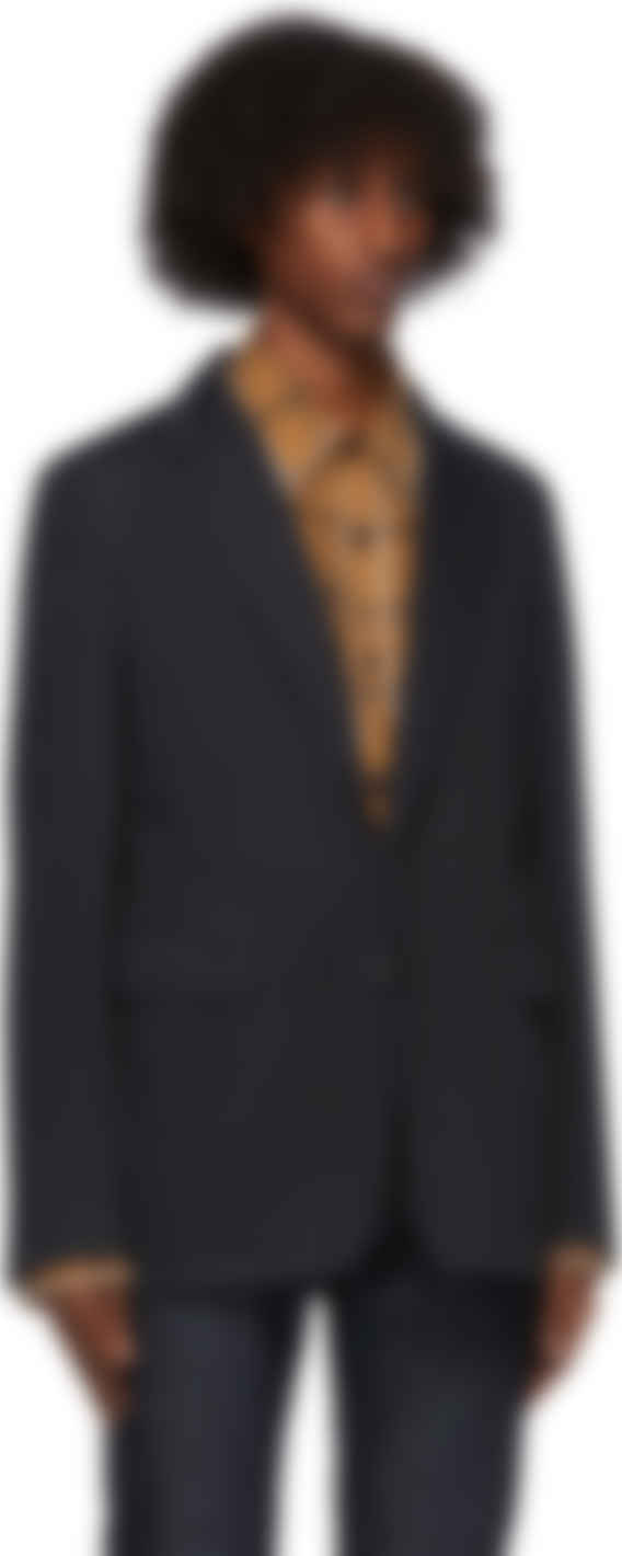 black cotton blazer