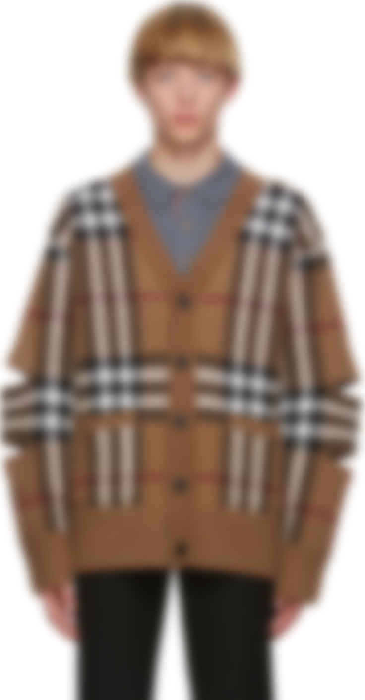 burberry cut out cardigan