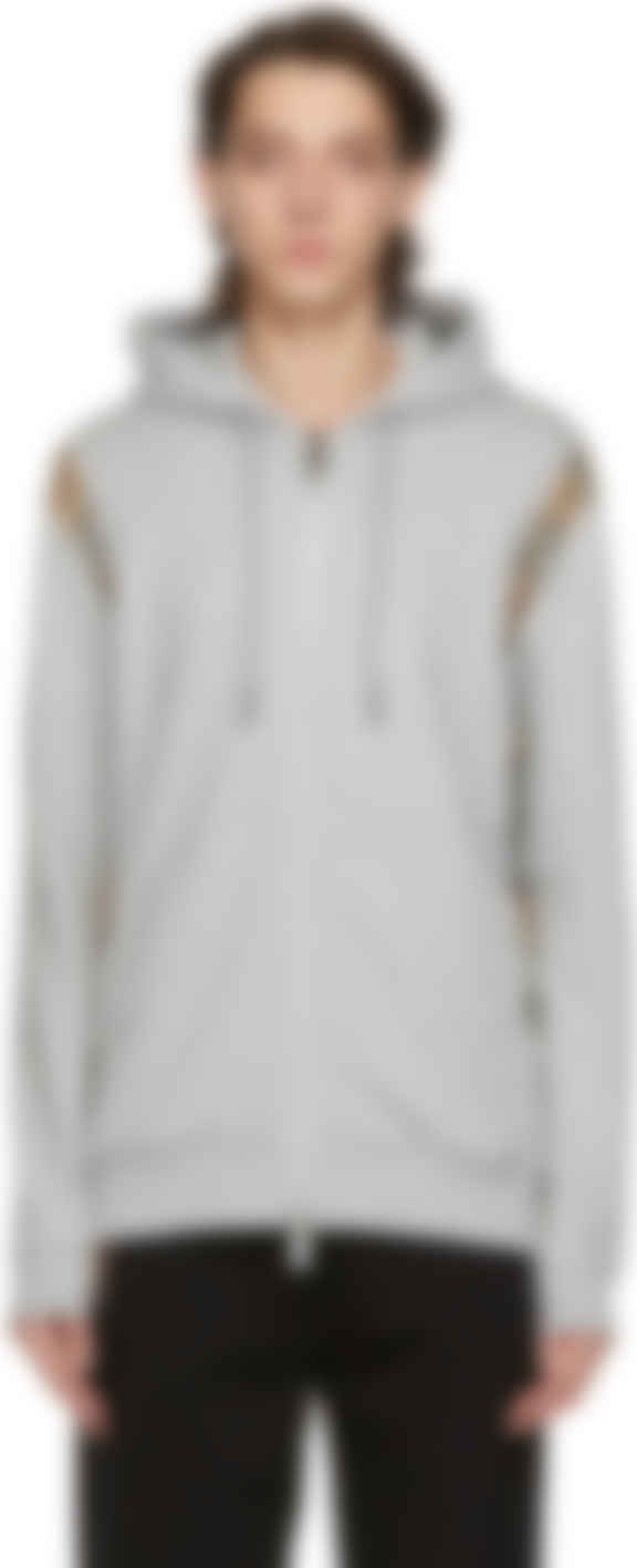 burberry grey zip up