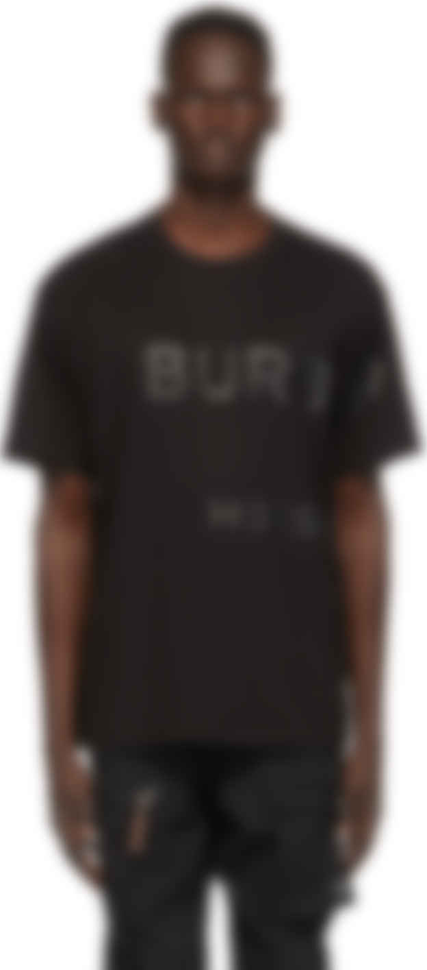 Burberry Black Halford Logo T Shirt Ssense