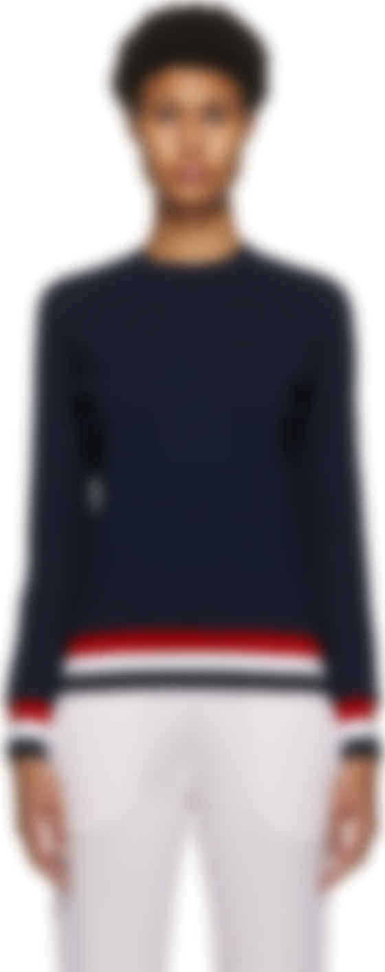 thom browne navy sweatshirt