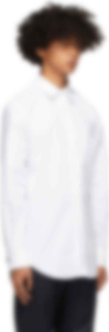 Thom Browne White Mono Oxford 4 Bar Classic Shirt Ssense