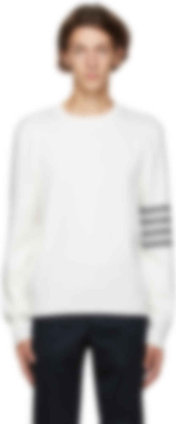 thom browne white sweater
