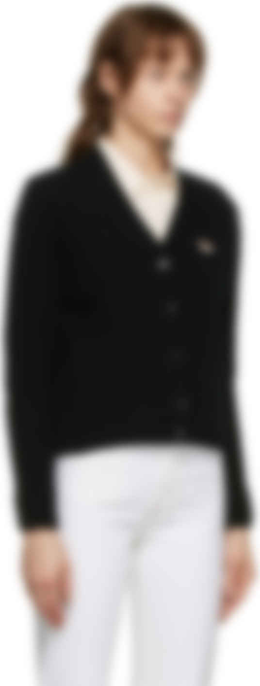 boxy black cardigan