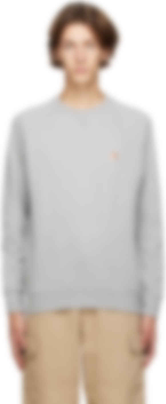 maison kitsune grey sweatshirt