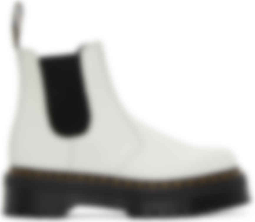 white 2976 quad chelsea boots