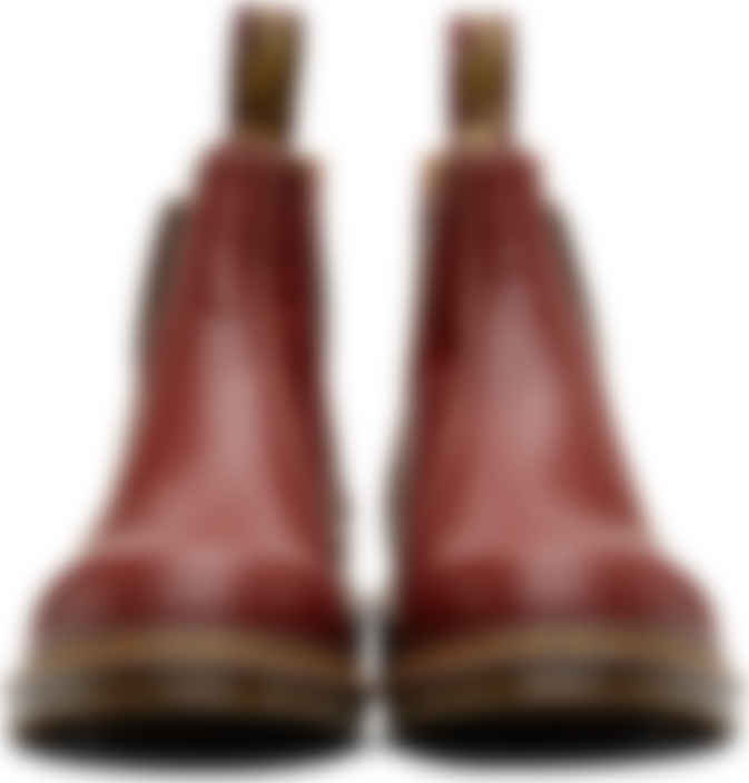 burgundy dr martens chelsea boots
