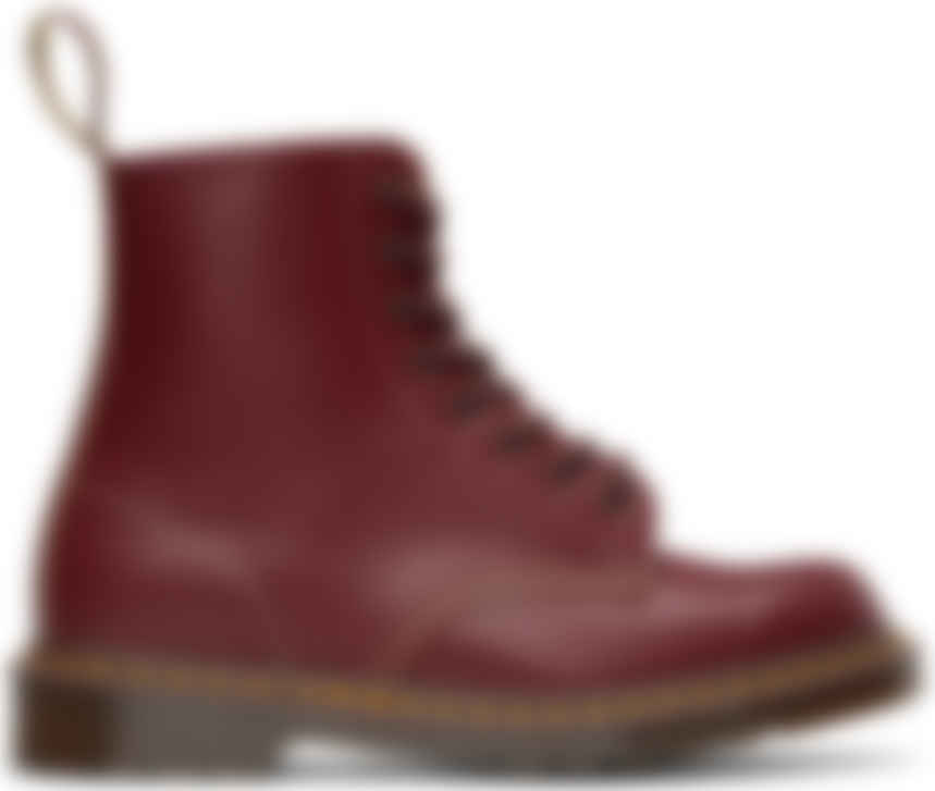 Burgundy Vintage 1460 Lace Up Boots By Dr Martens On Sale