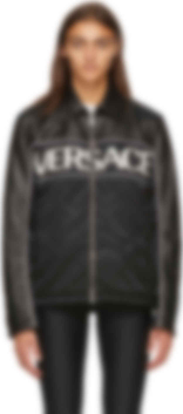 blouson cuir versace