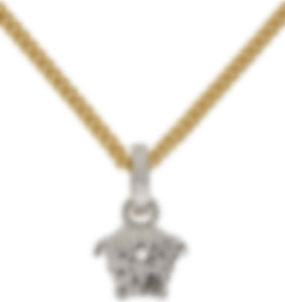 Gold \u0026 Silver Medusa Chain Necklace 