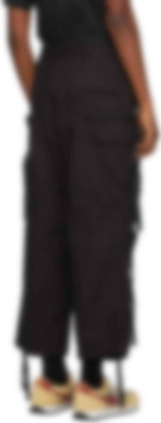 black drawstring cargo pants