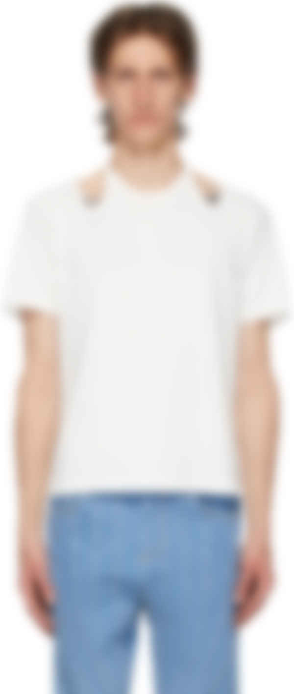 Dion Lee ホワイト ホルター ネクタイ T シャツ Ssense 日本