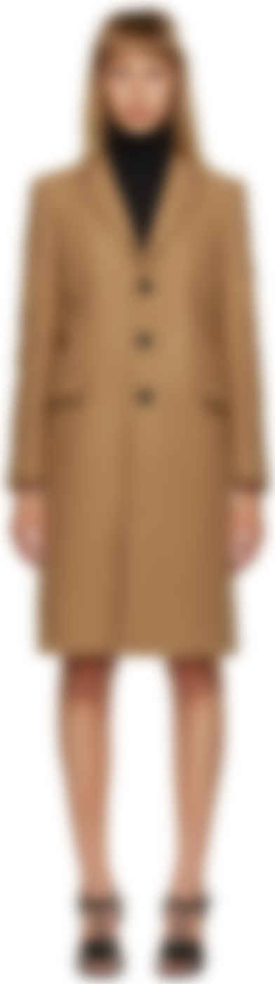 tan cashmere coat