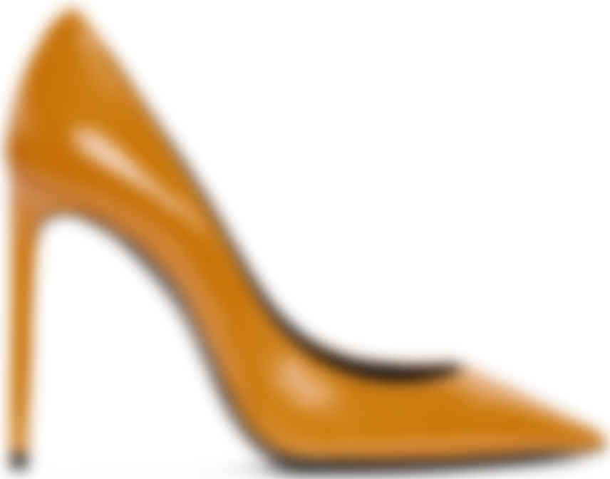 yellow snakeskin pumps