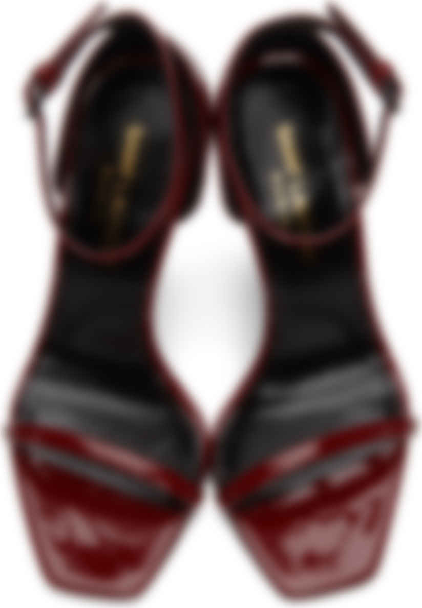 sandales rouges vernies