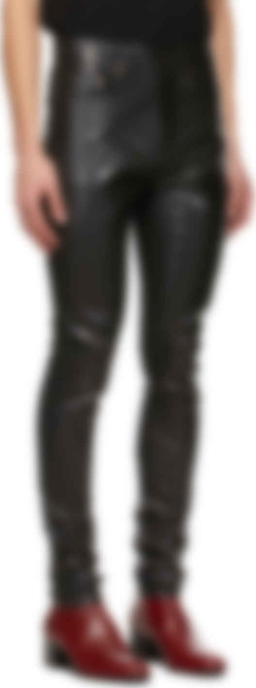 saint laurent coated jeans