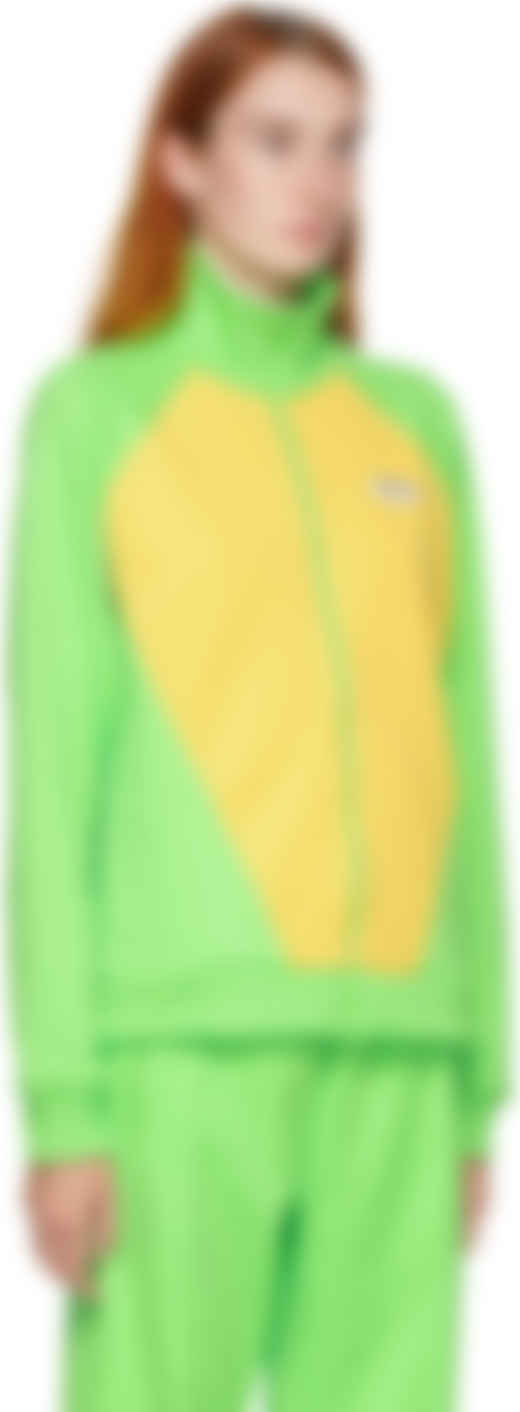 green and yellow adidas jacket