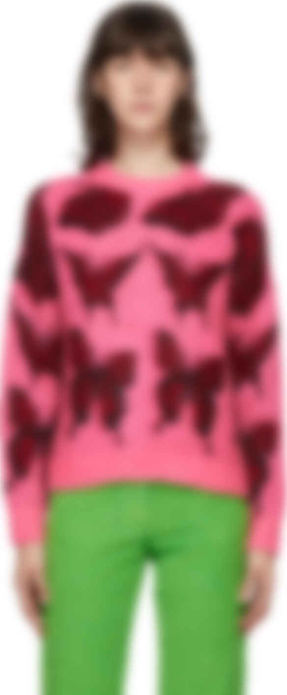 pink butterfly sweater