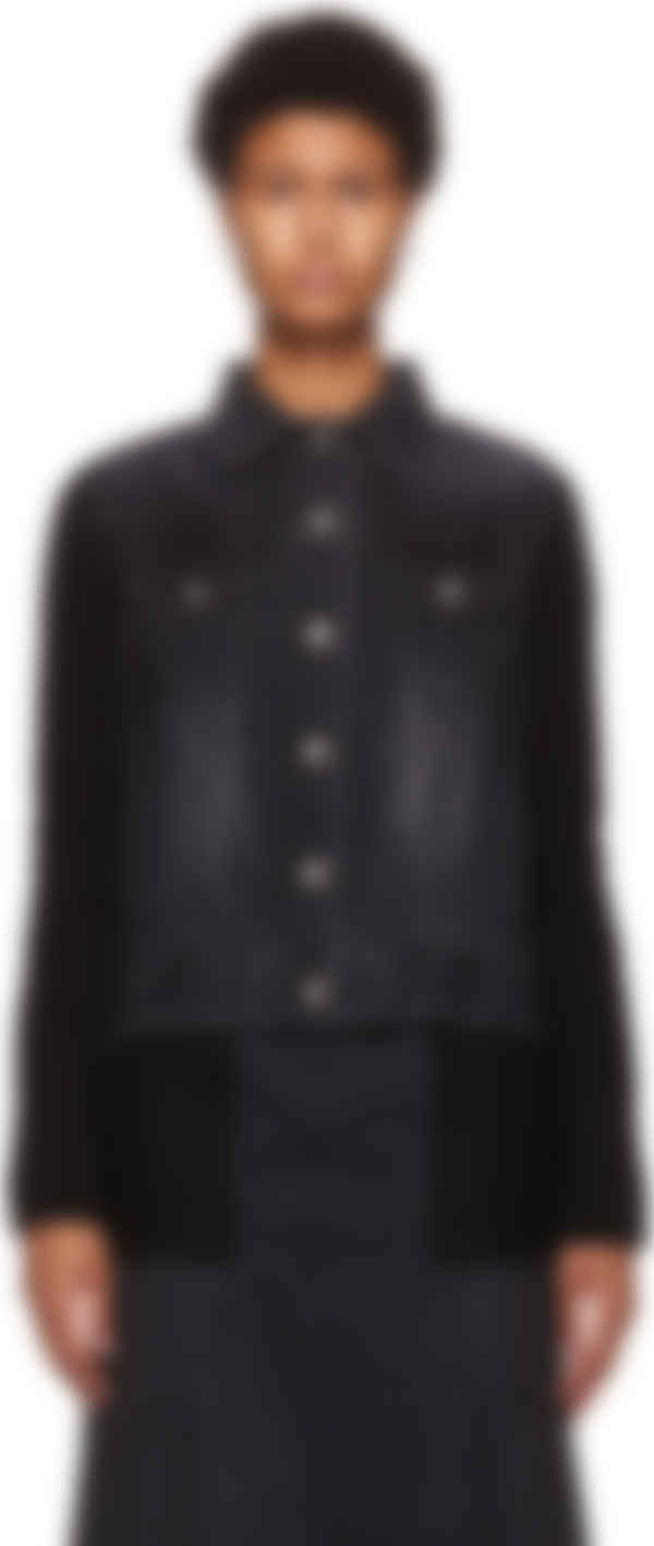 black denim wool jacket