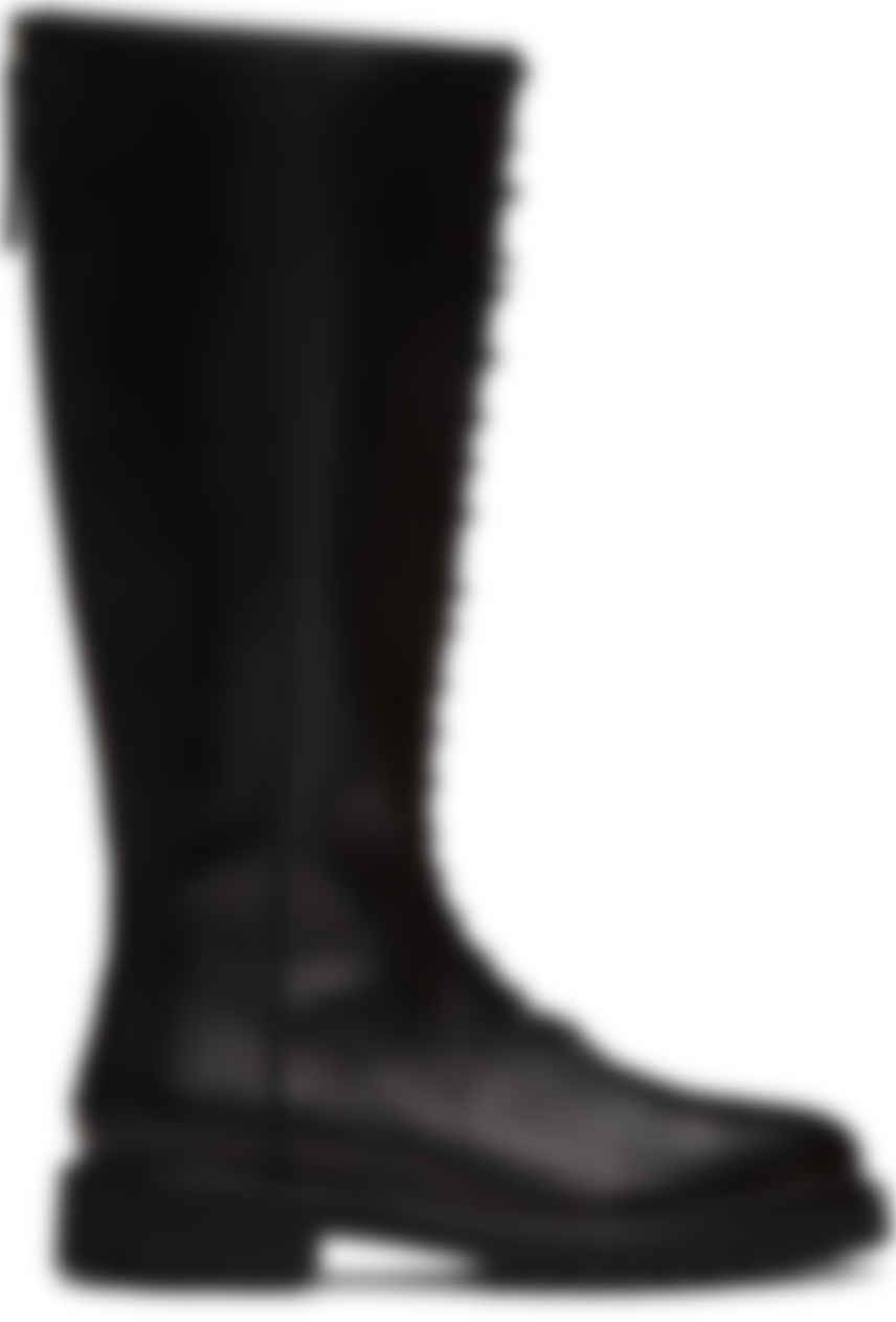 high black combat boots