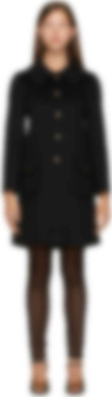 gucci black wool coat