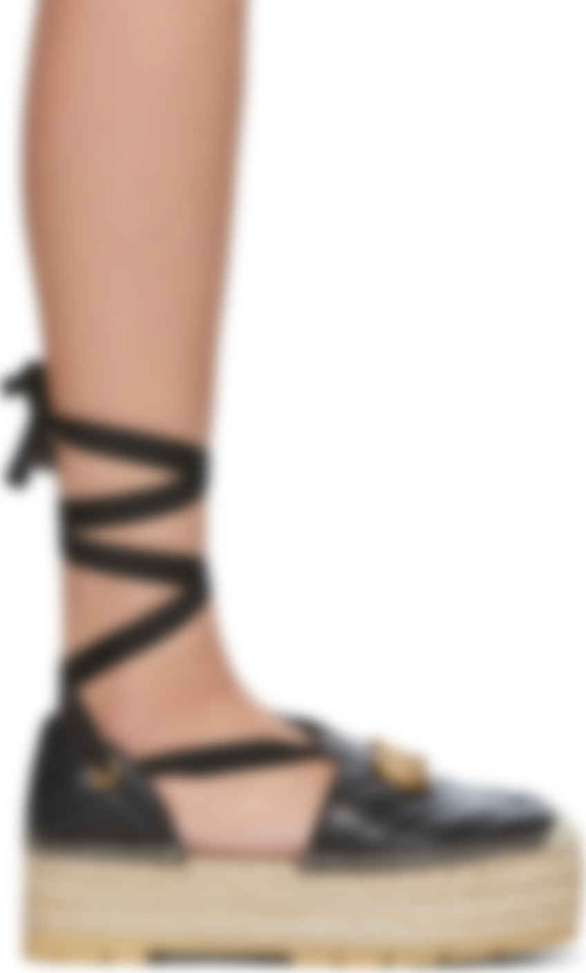 black platform espadrilles