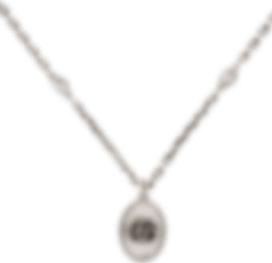 Gucci: Silver Double G Marmont Chain Necklace | SSENSE