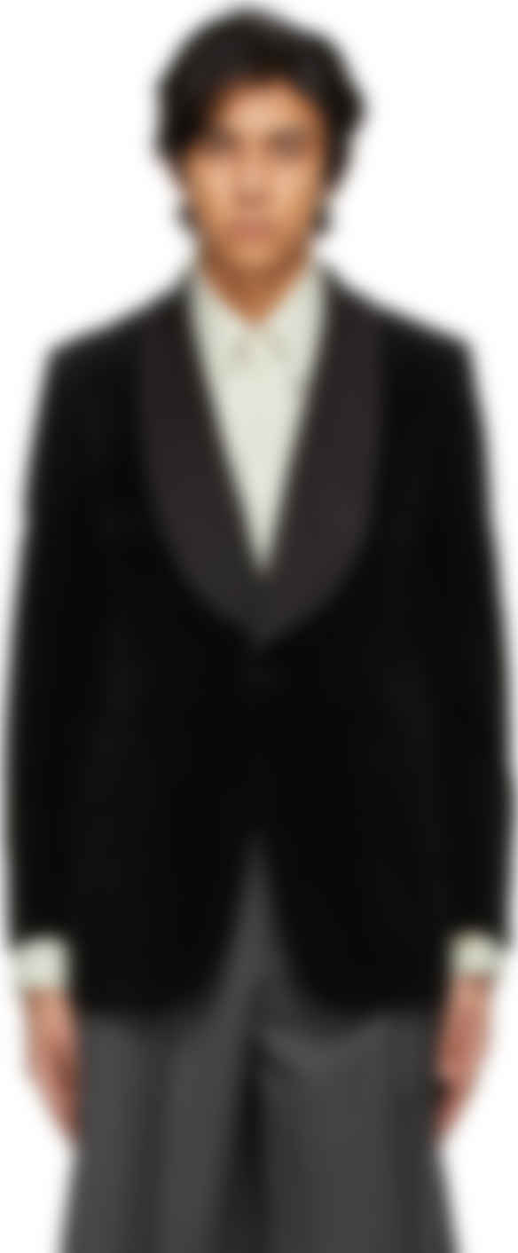 gucci black velvet blazer