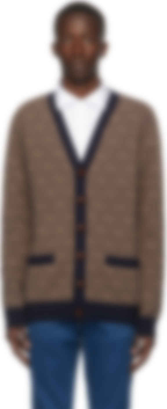 navy wool cardigan