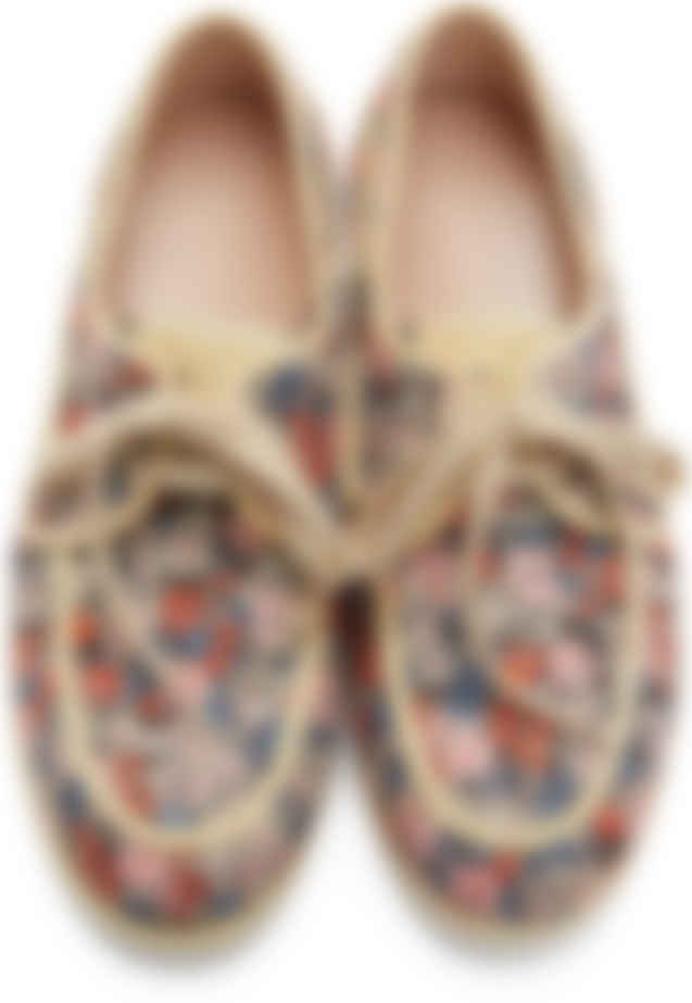 floral boat shoes
