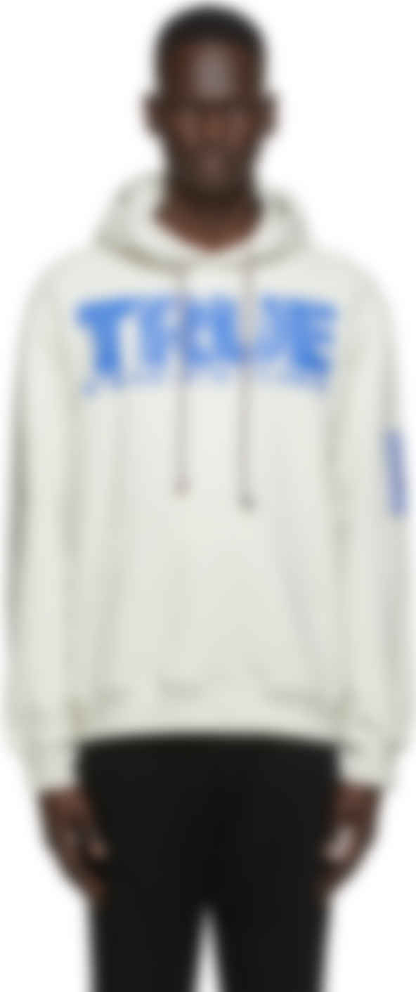 off white pink and blue hoodie