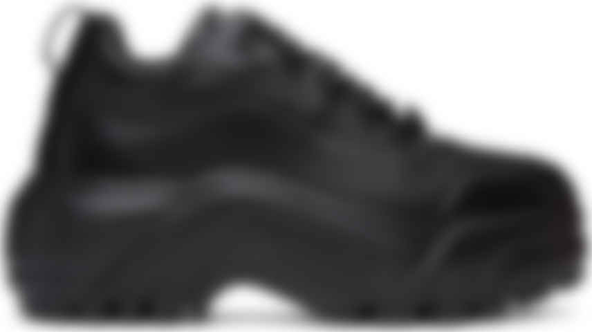 black chunky platform sneakers