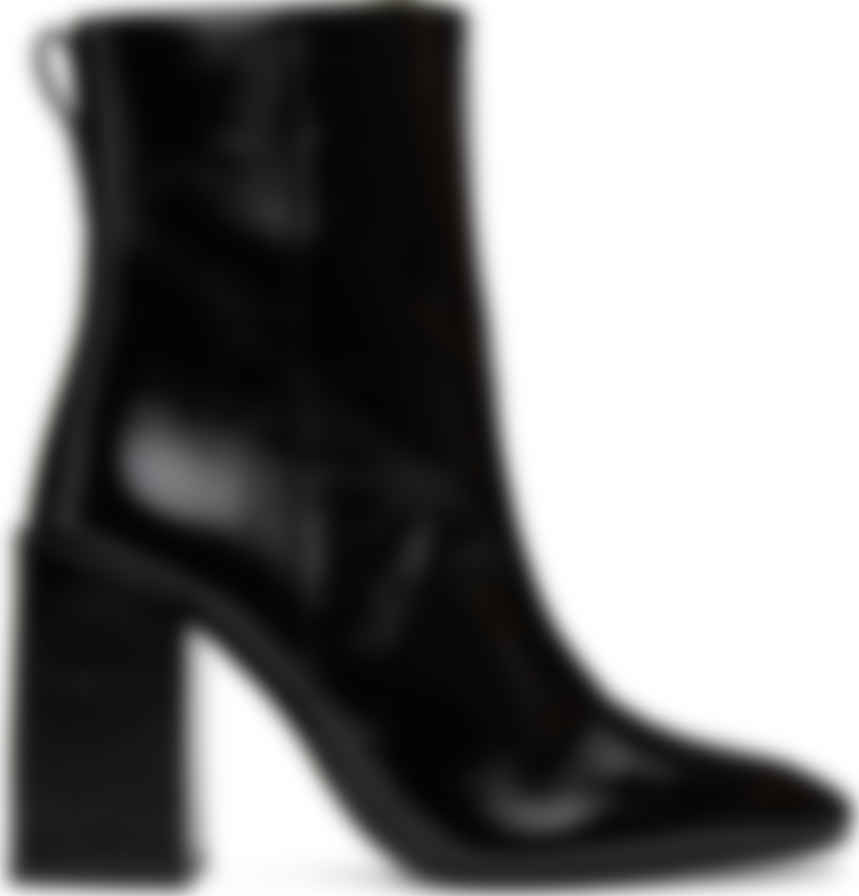 black heeled ankle boots sale