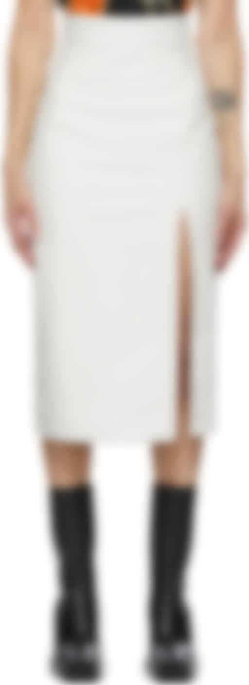 White leather vintage skirt clearance