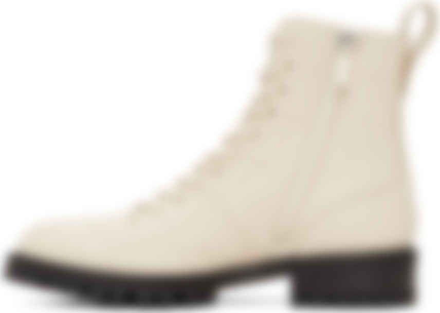 white flat boots