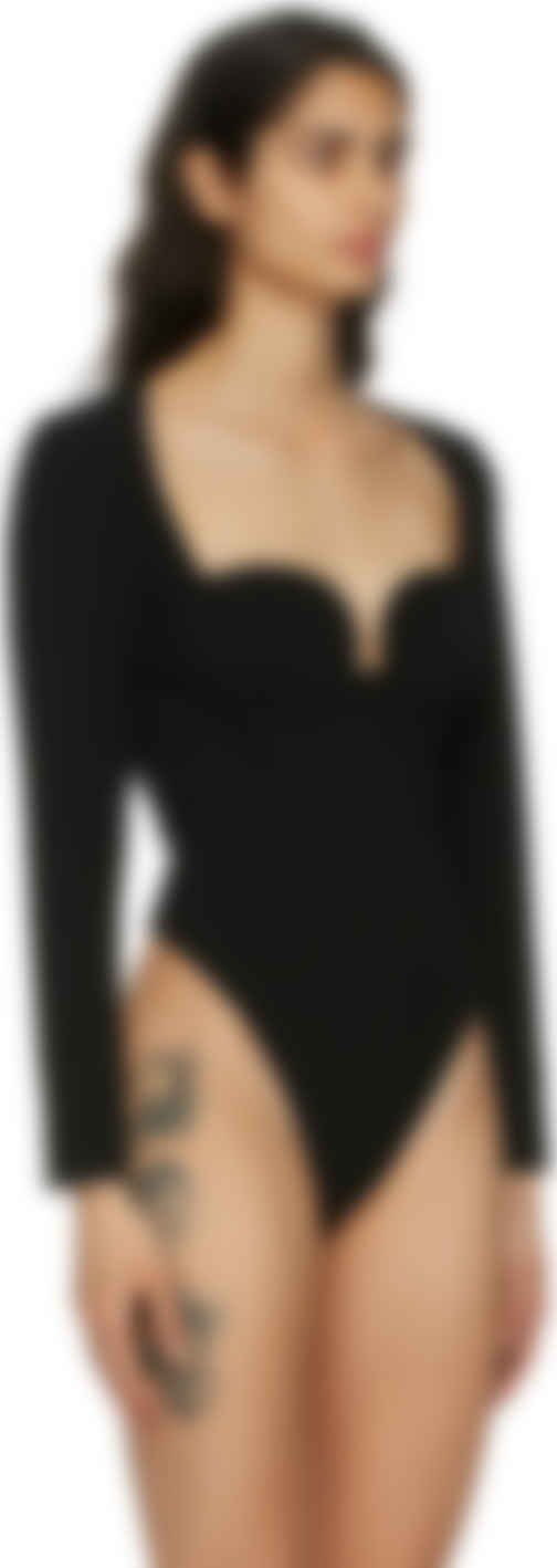 black bustier bodysuit
