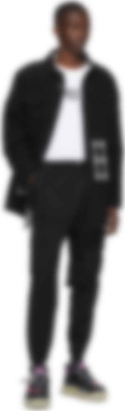 black parachute cargo pants