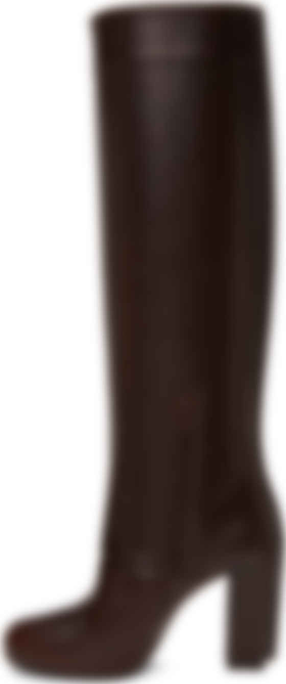 bottes hautes brunes