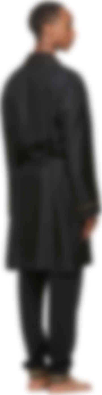 versace black dressing gown