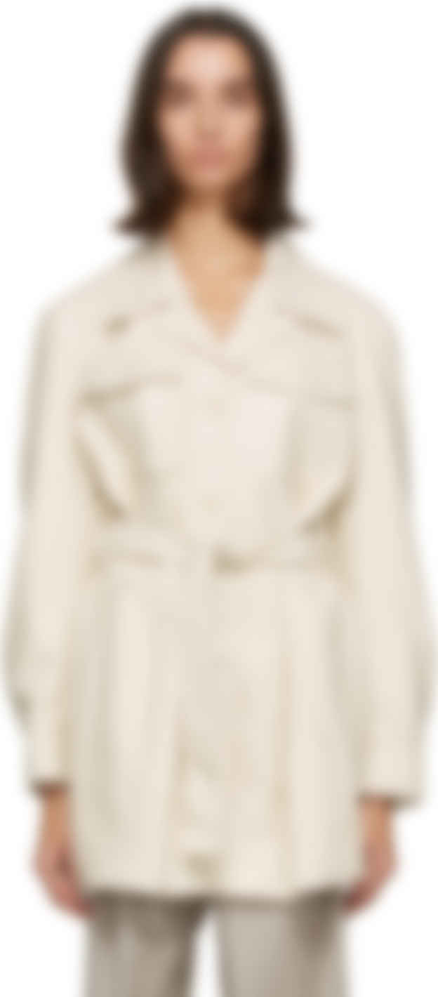 white belted coat