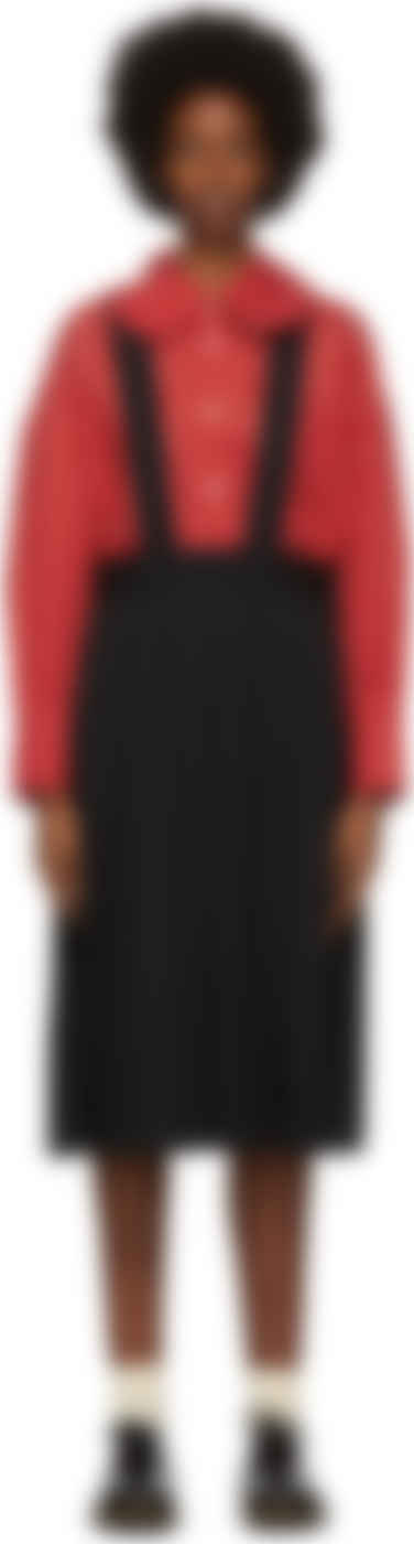 suspender midi skirt