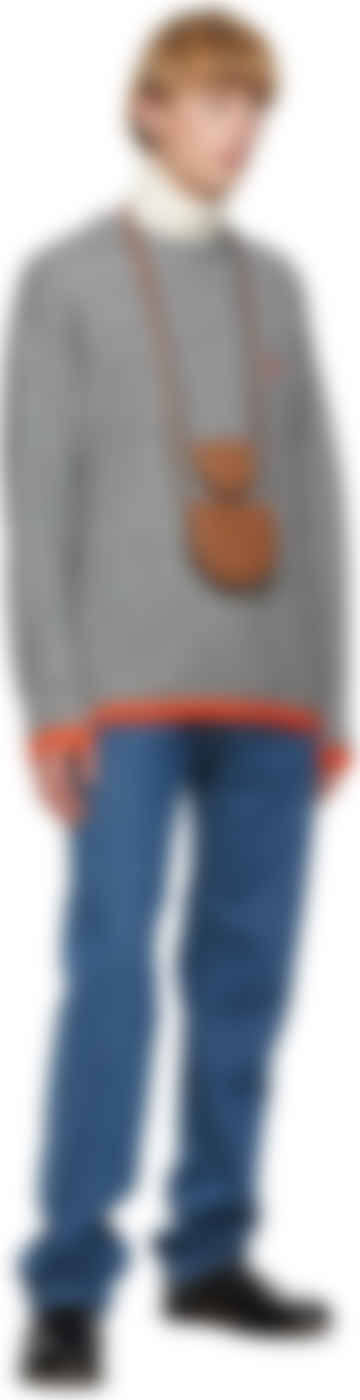 loewe tan small heel pouch bolsa